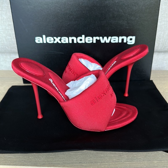 Alexander Wang Shoes - SOLD Alexander Wang Sienna Logo Lycra Mules